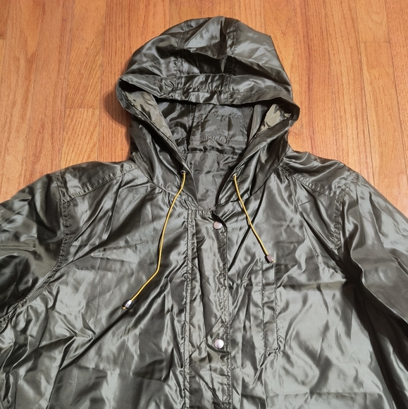 NWT Miss London wind suit jacket, women's 3X, dark green - Picture 3 of 10